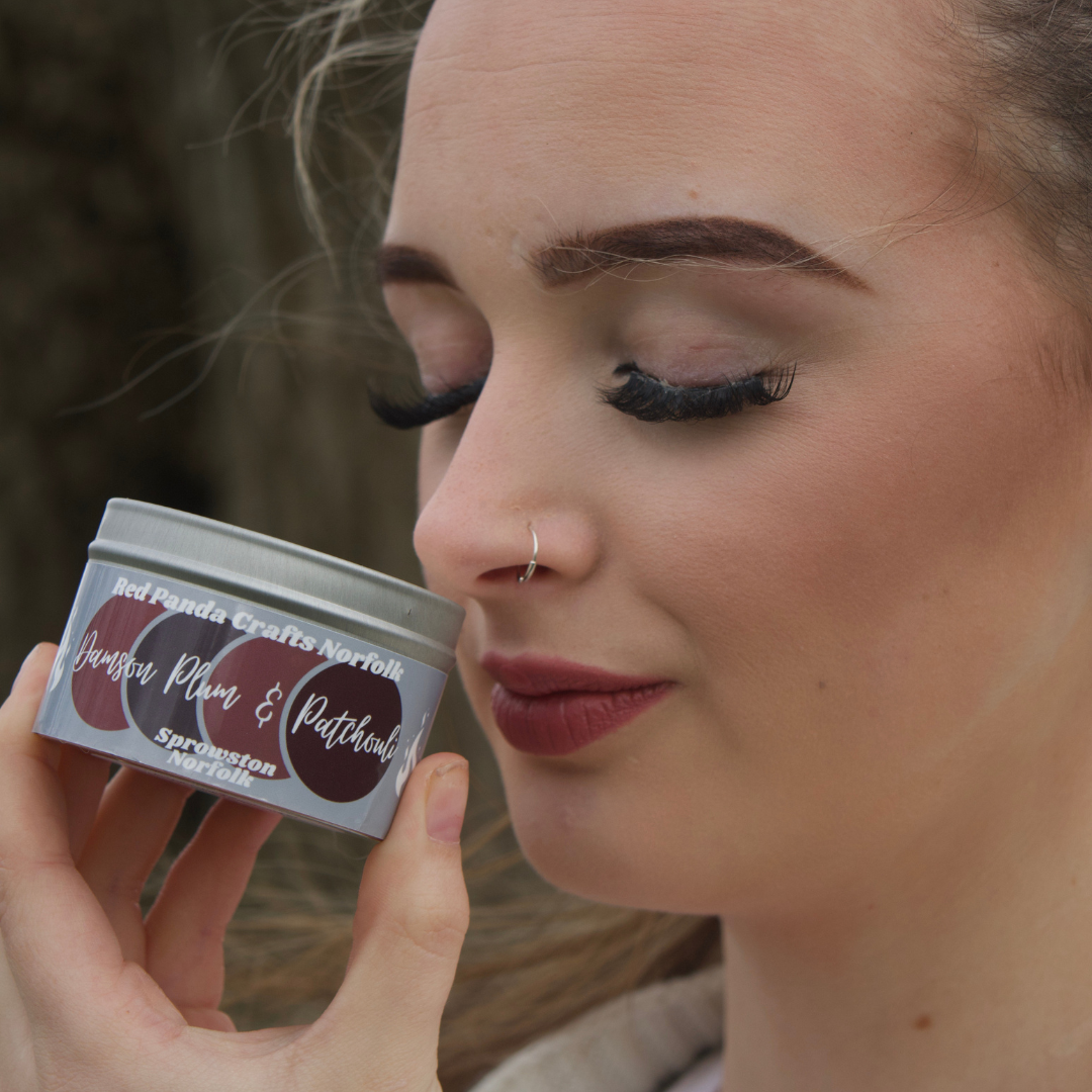 Damson Plum & Patchouli Hand-poured & luxury Soy Candle Tin