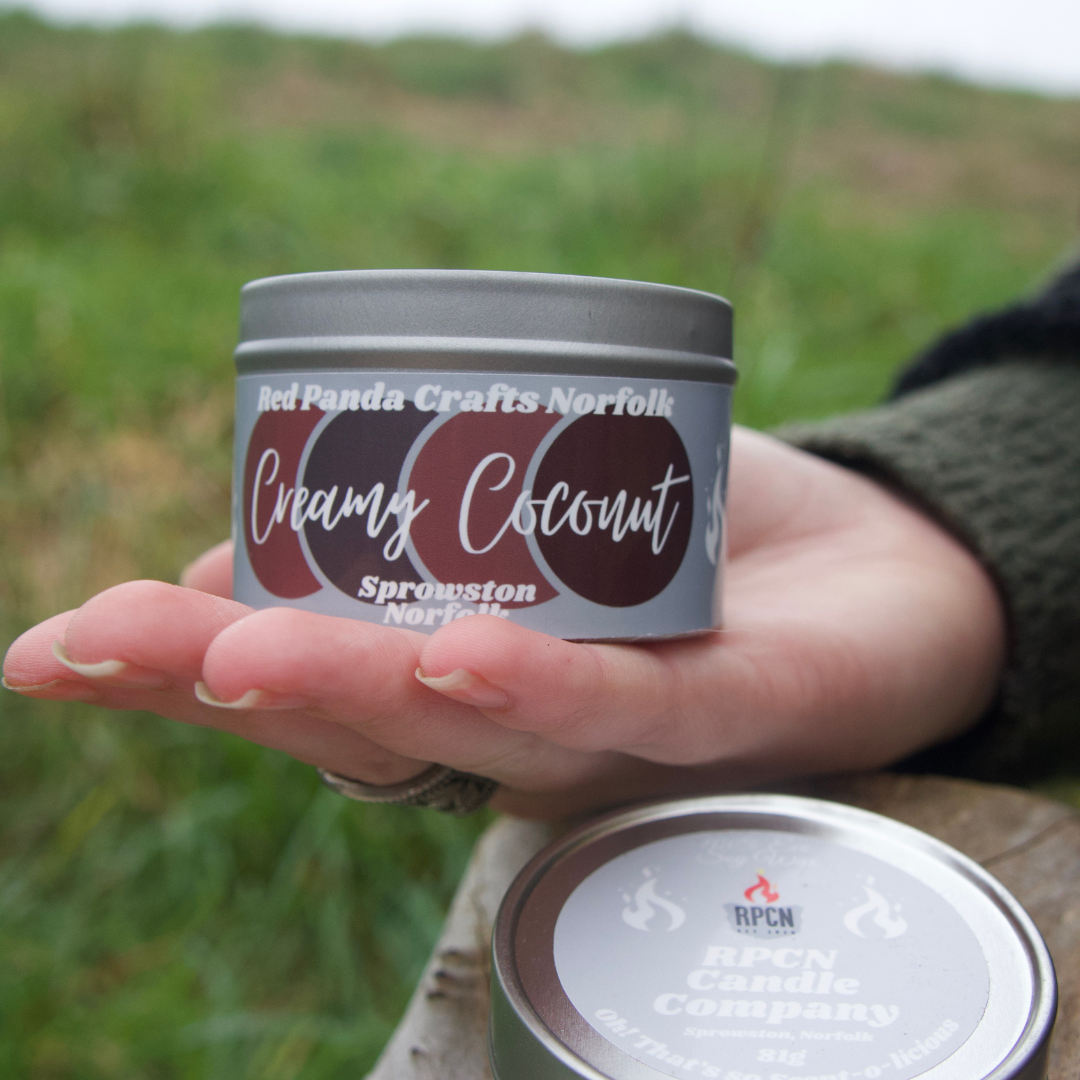 Creamy Coconut Hand-poured & luxury Soy Candle Tin