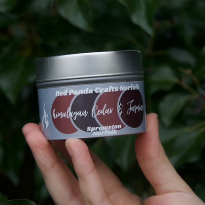 Himalayan Cedar & Jasmine Hand-poured & luxury Soy Candle Tin