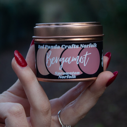 Bergamot Hand-poured & luxury Soy Candle Tin