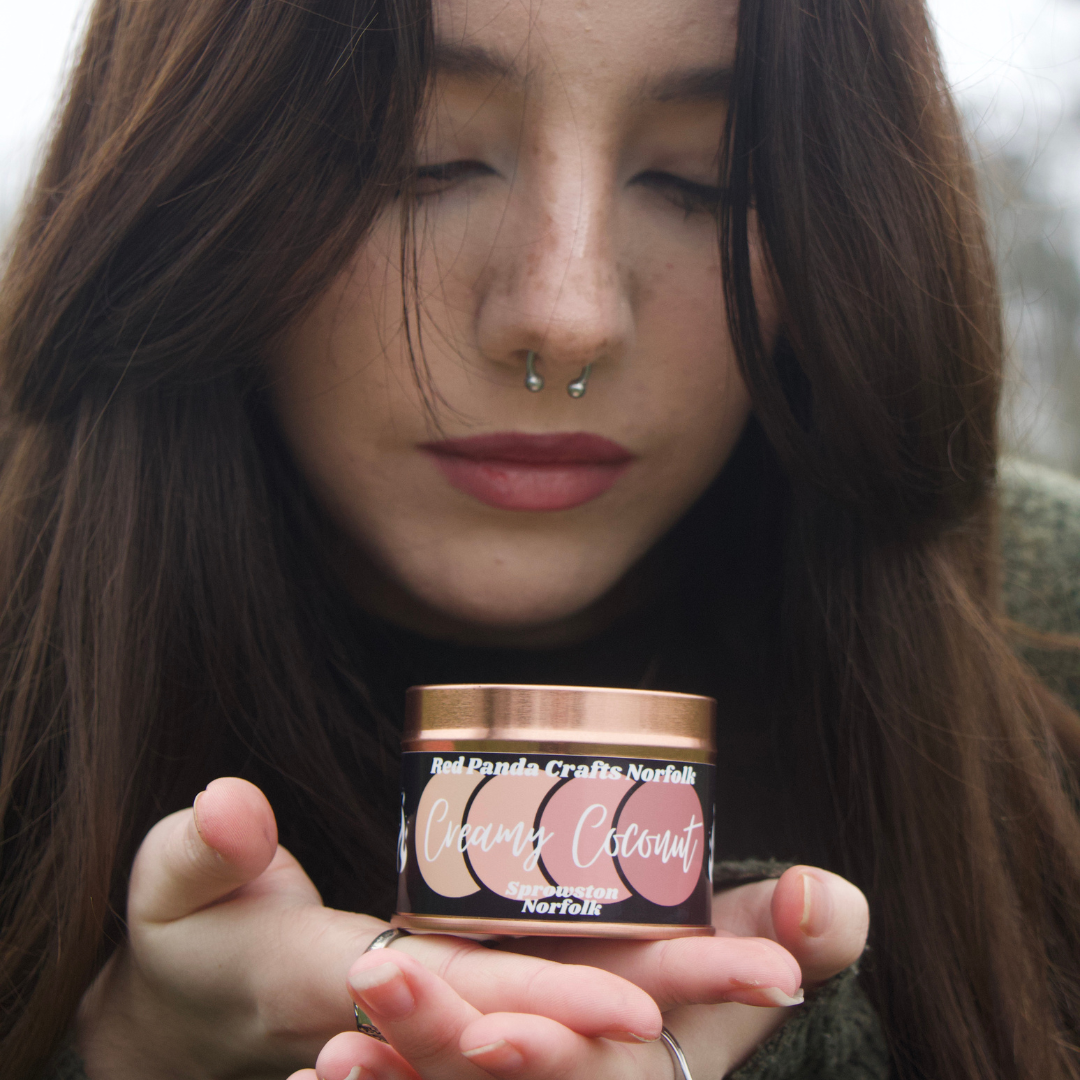 Creamy Coconut Hand-poured & luxury Soy Candle Tin