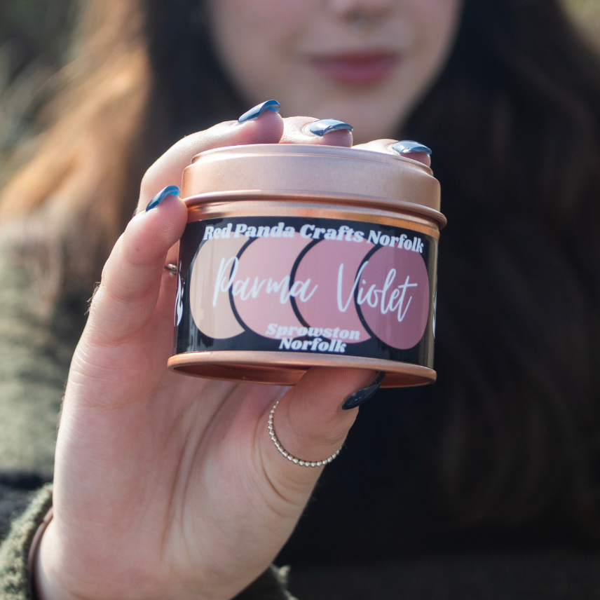 Parma Violet Hand-poured & luxury Soy Candle Tin