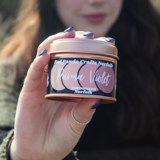 Parma Violet Hand-poured & luxury Soy Candle Tin