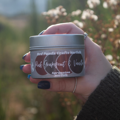 Pink Grapefruit & Vanilla Hand-poured & luxury Soy Candle