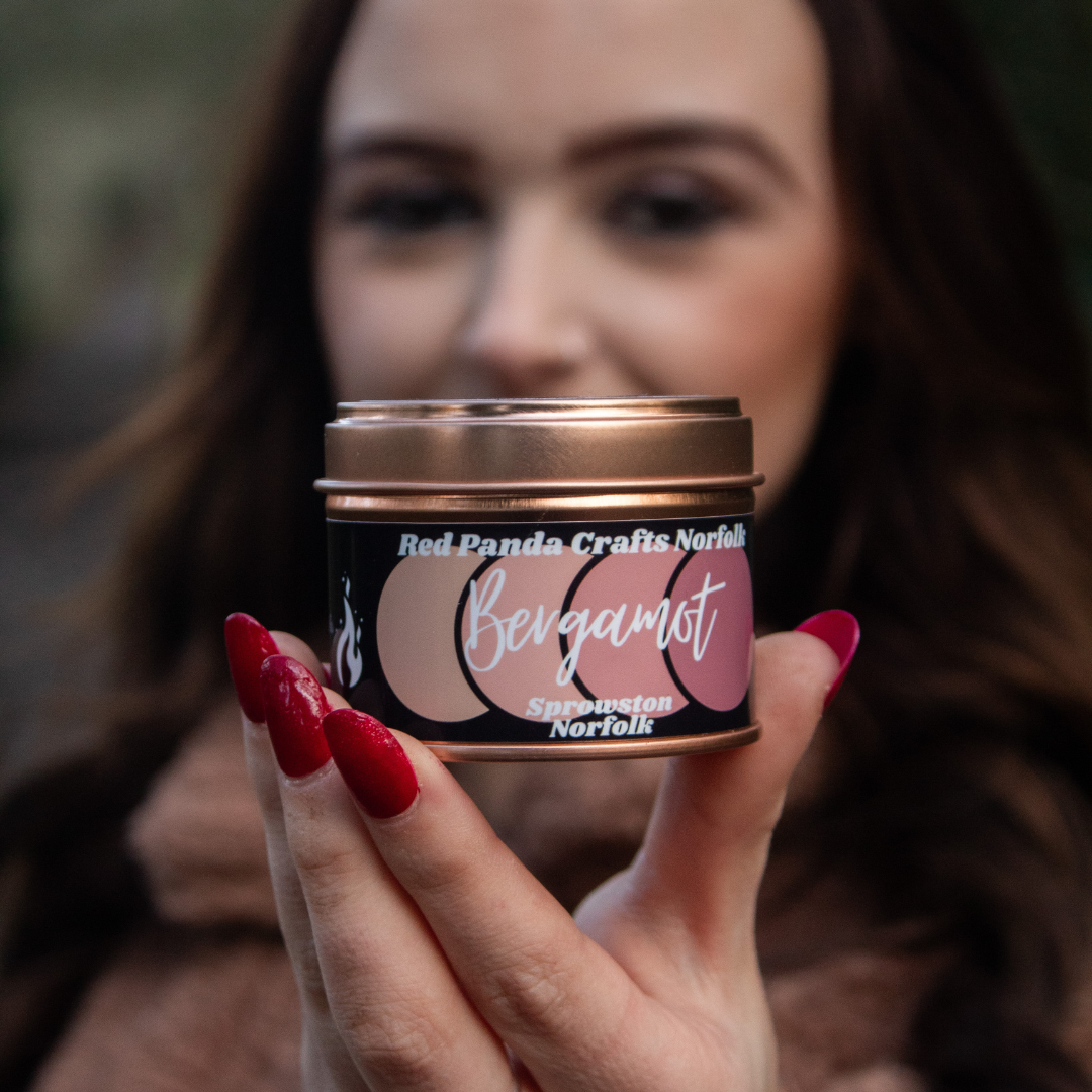 Bergamot Hand-poured & luxury Soy Candle Tin