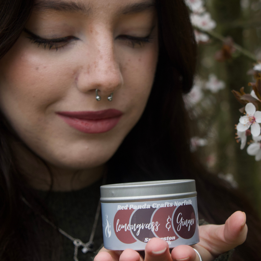 Lemongrass & Ginger Hand-poured & luxury Soy Candle Tin