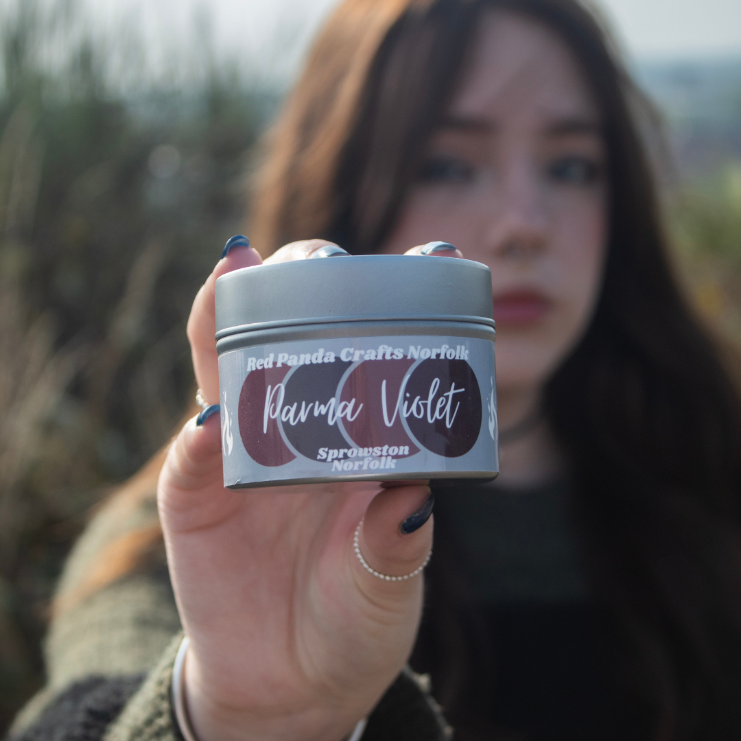 Parma Violet Hand-poured & luxury Soy Candle Tin