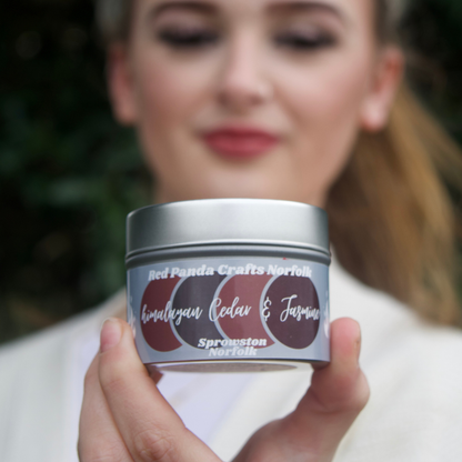 Himalayan Cedar & Jasmine Hand-poured & luxury Soy Candle Tin