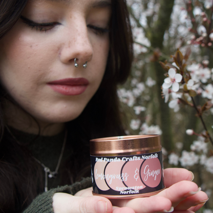 Lemongrass & Ginger Hand-poured & luxury Soy Candle Tin
