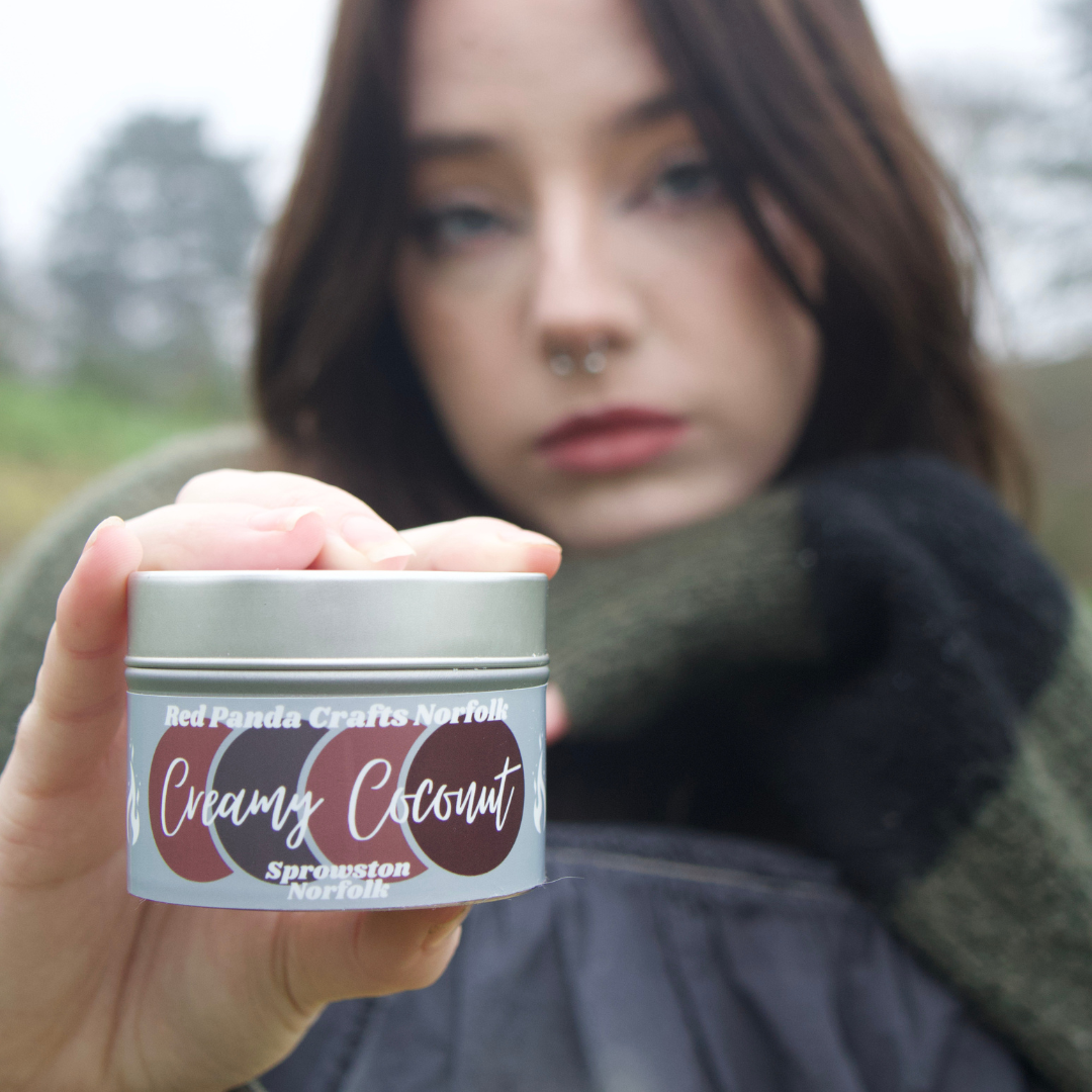 Creamy Coconut Hand-poured & luxury Soy Candle Tin