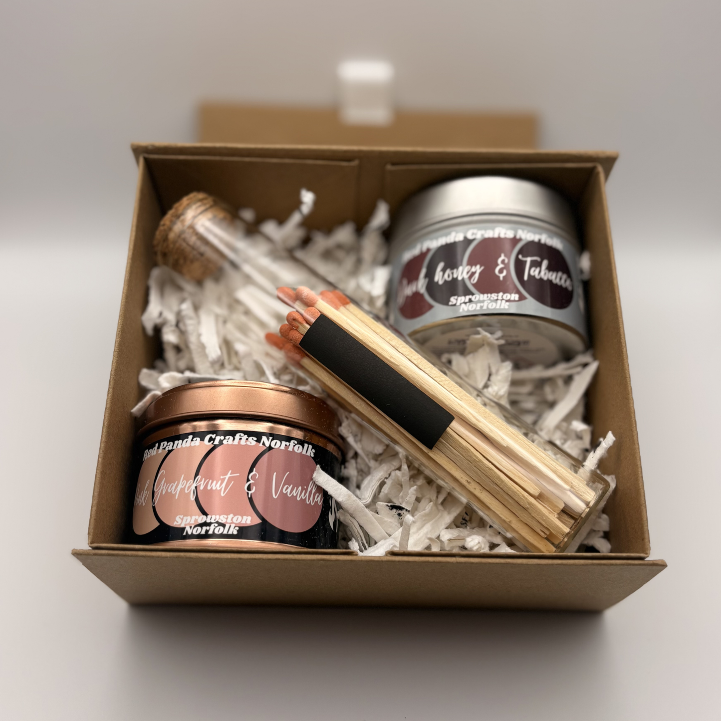 Gifts Box - 2 Candle & Match-bottle