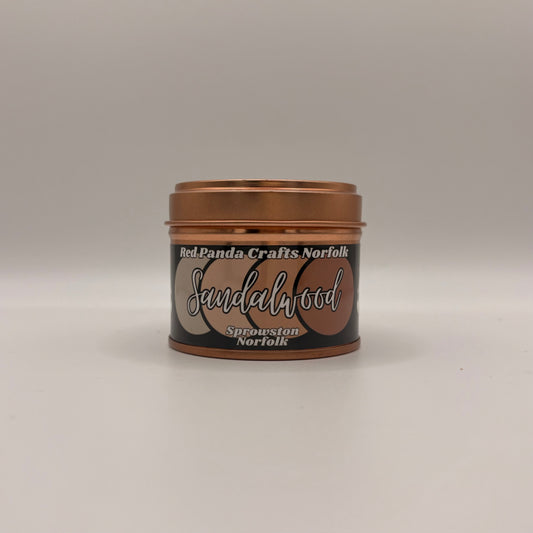 Sandalwood Hand-poured & luxury Soy Candle Tin