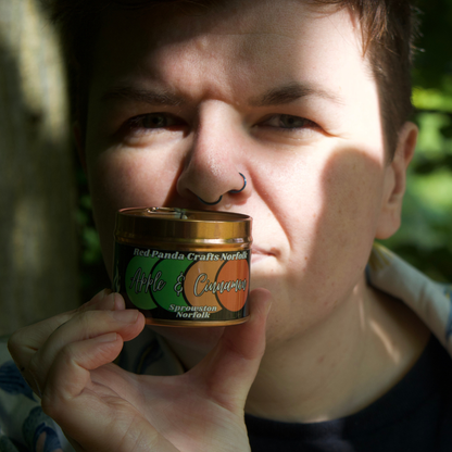 Apple & Cinnamon Hand-poured & luxury Soy Candle Tin