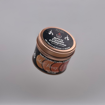 Velvet Peony & Oud Hand-poured & luxury Soy Candle Tin