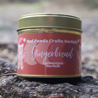 Gingerbread - Big Gold Candle Tin - Christmas Special Edition