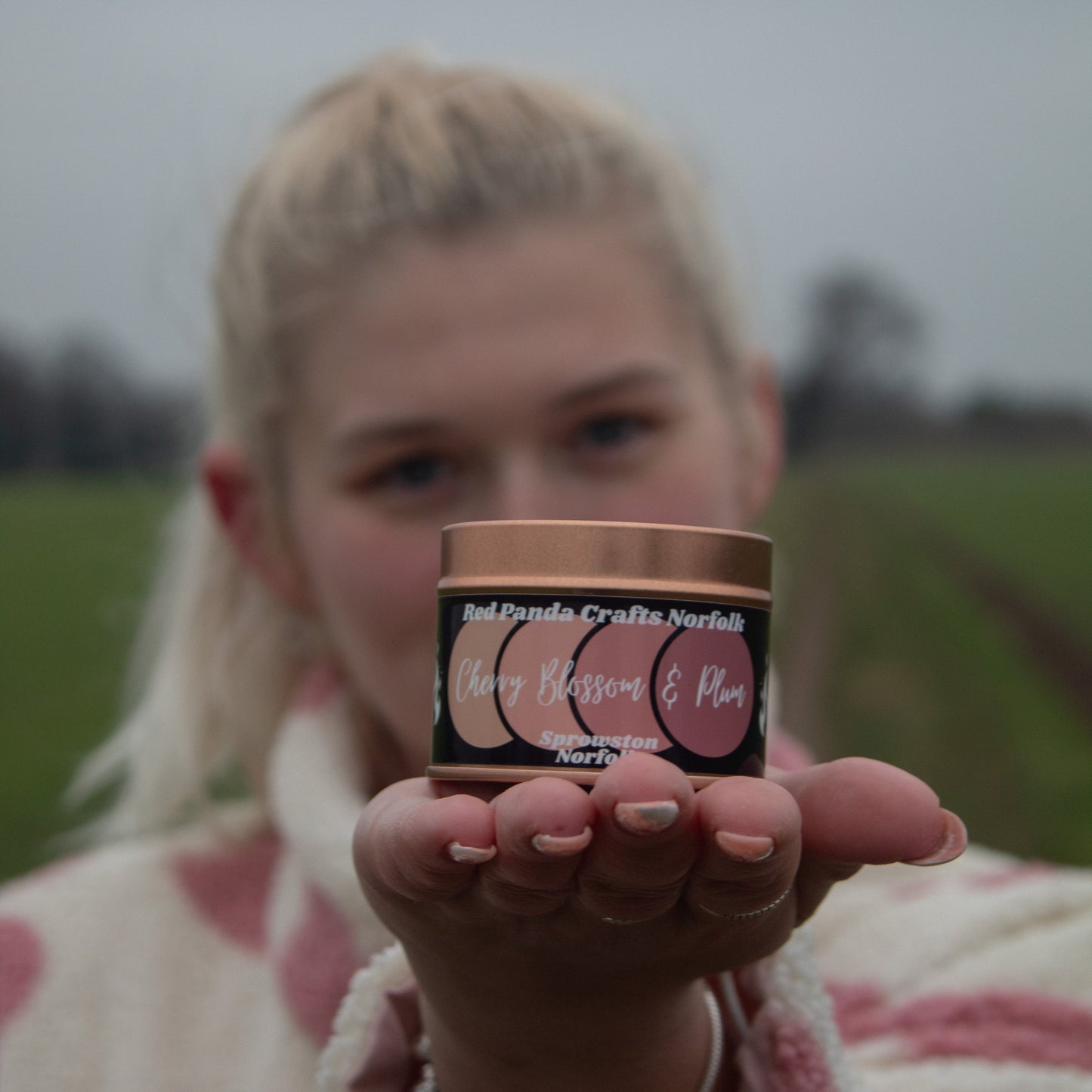 Cherry Blossom & Plum | Hand-poured & luxury Soy Candle Tin