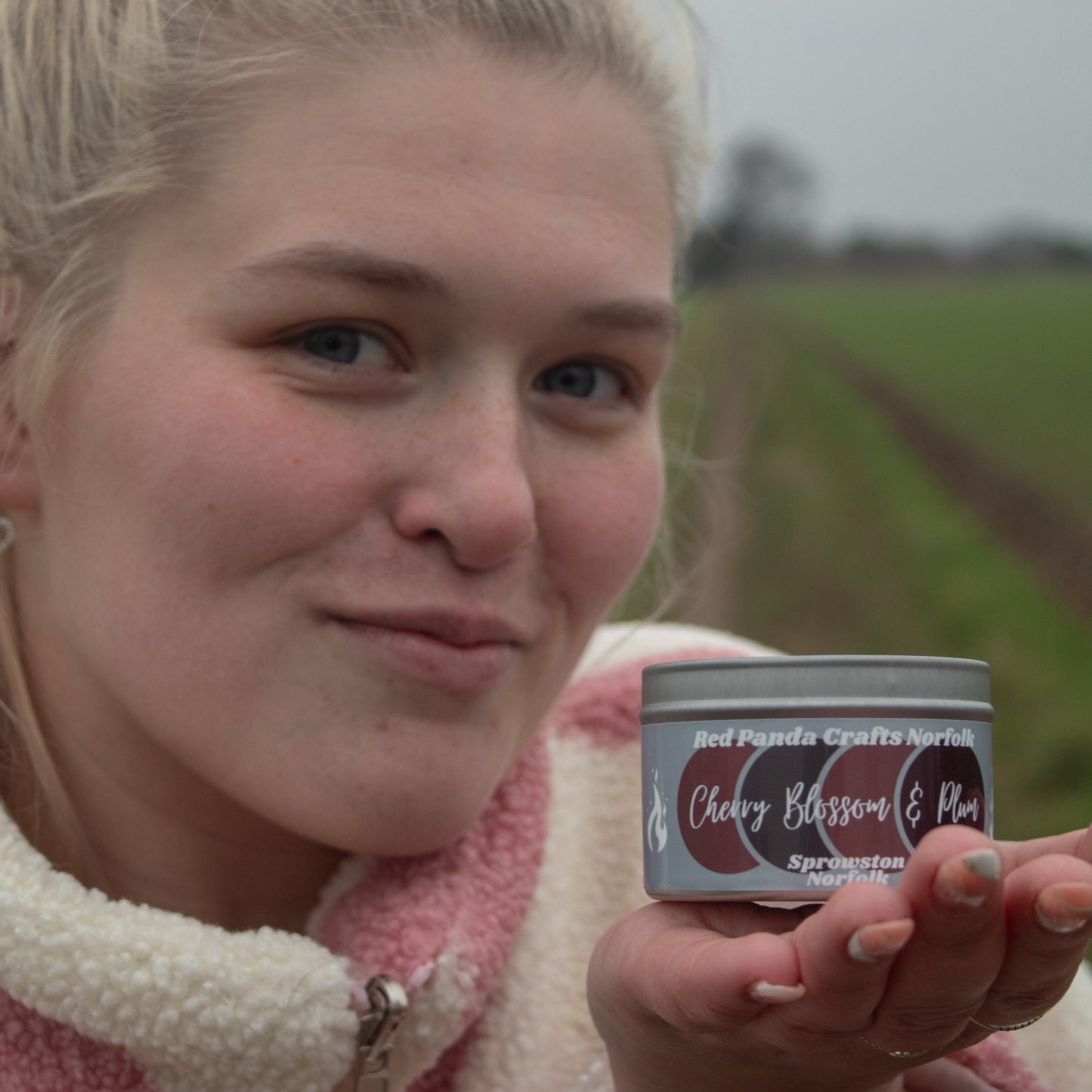 Cherry Blossom & Plum | Hand-poured & luxury Soy Candle Tin