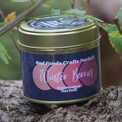 Winter Berries - Big Gold Candle Tin - Christmas Special Edition