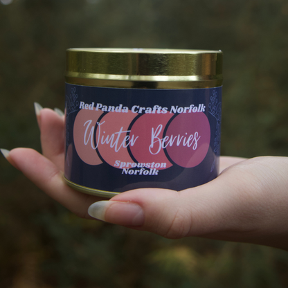 Winter Berries - Big Gold Candle Tin - Christmas Special Edition