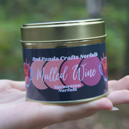 Mulled Wine - Big Gold Candle Tin - Christmas Special Edition