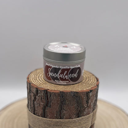 Sandalwood Hand-poured & luxury Soy Candle Tin