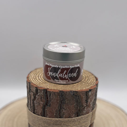 Sandalwood Hand-poured & luxury Soy Candle Tin